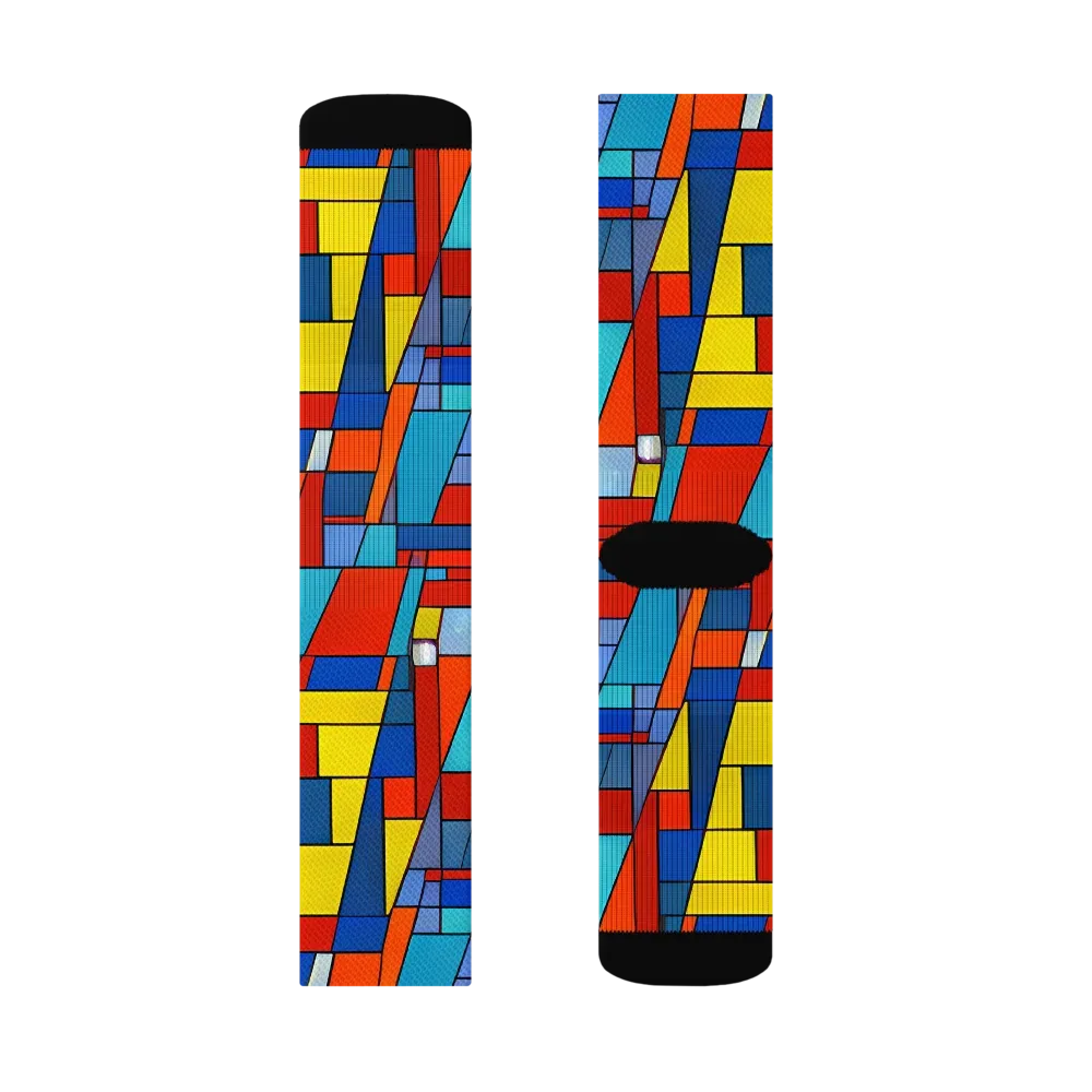 Scarlet Structure on Socks — Right Sock
