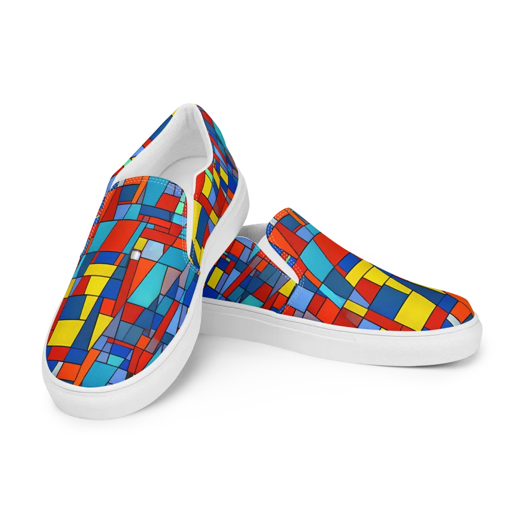 Scarlet Structure on Women's Slip-On Canvas Shoes — Left Front
