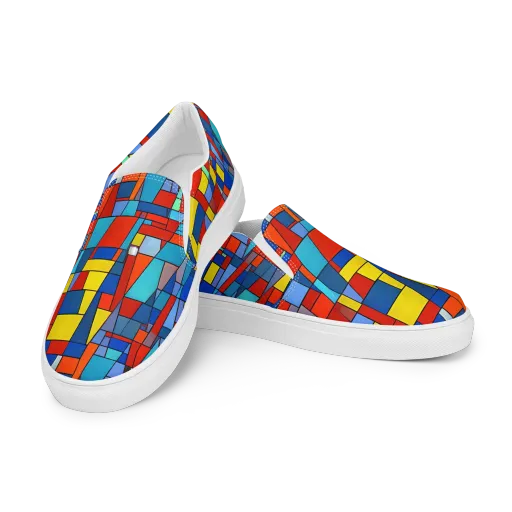 Scarlet Structure on a Women's Slip-On Canvas Shoes