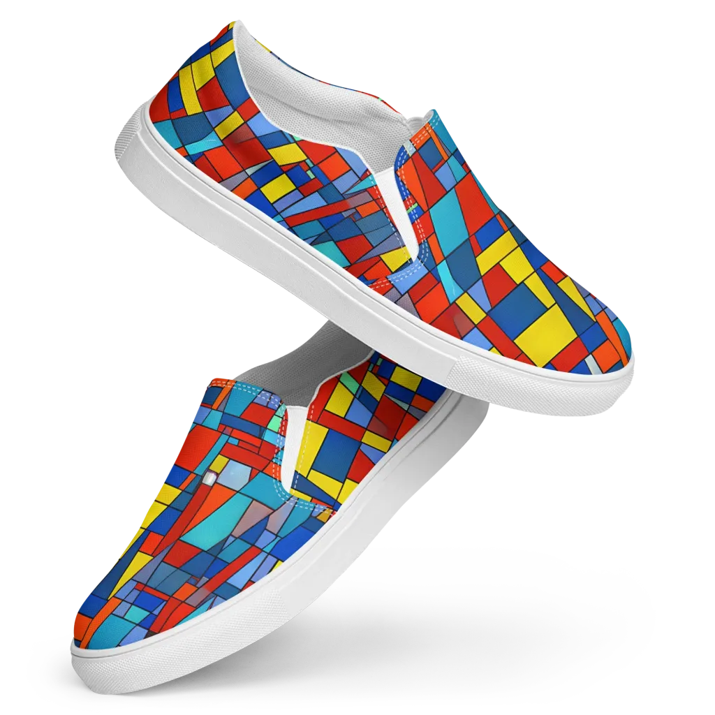 Scarlet Structure on Women's Slip-On Canvas Shoes — Front