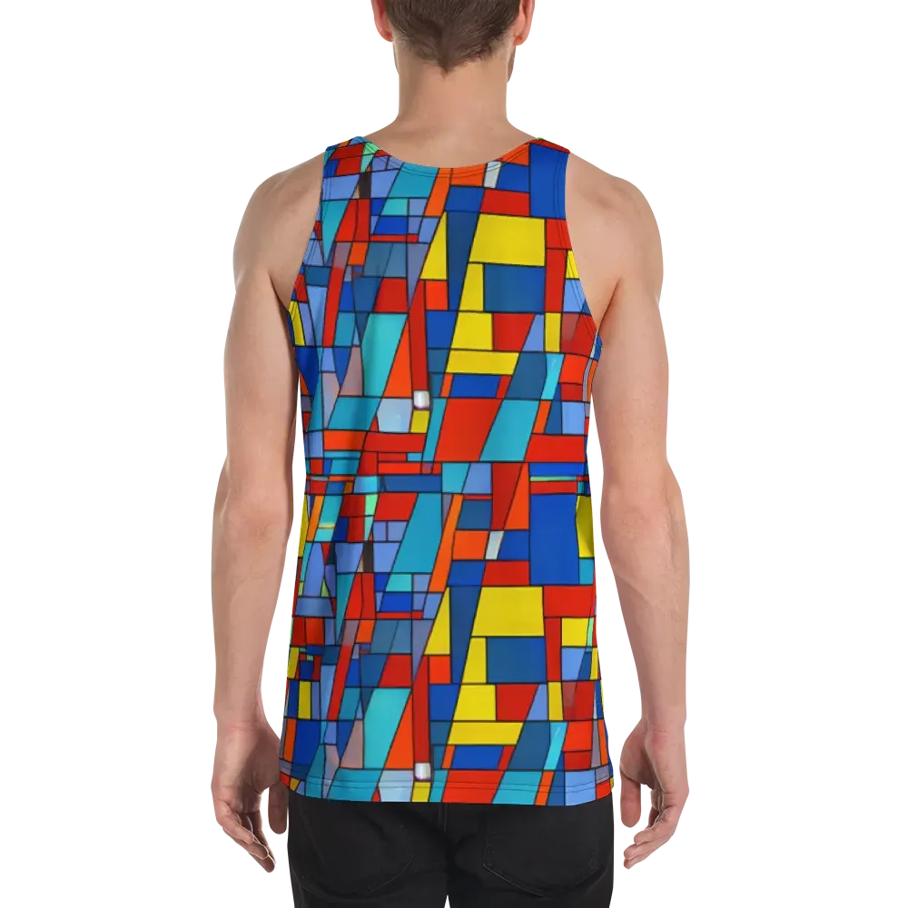 Scarlet Structure on Men's Tank Top — Back