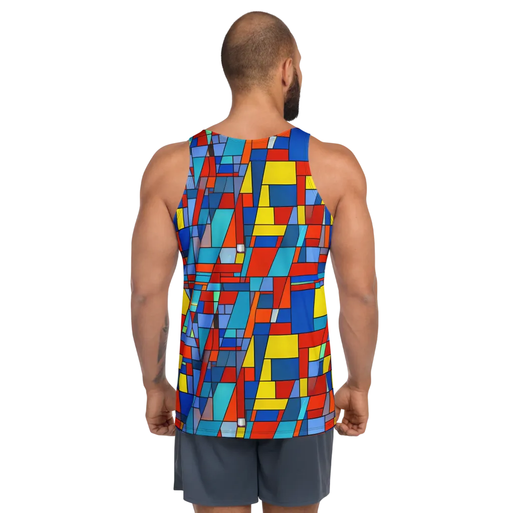 Scarlet Structure on Men's Tank Top — Back