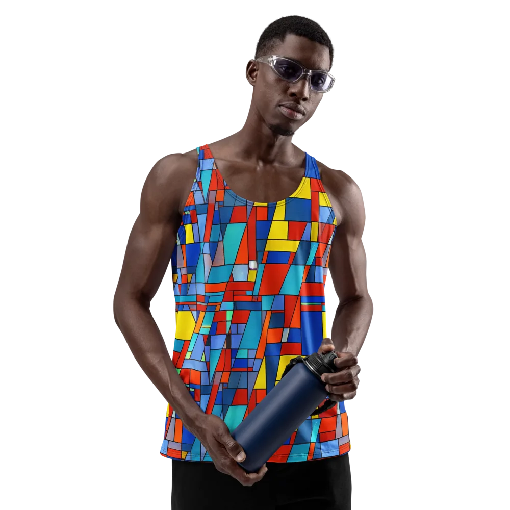 Scarlet Structure on Men's Tank Top — Front