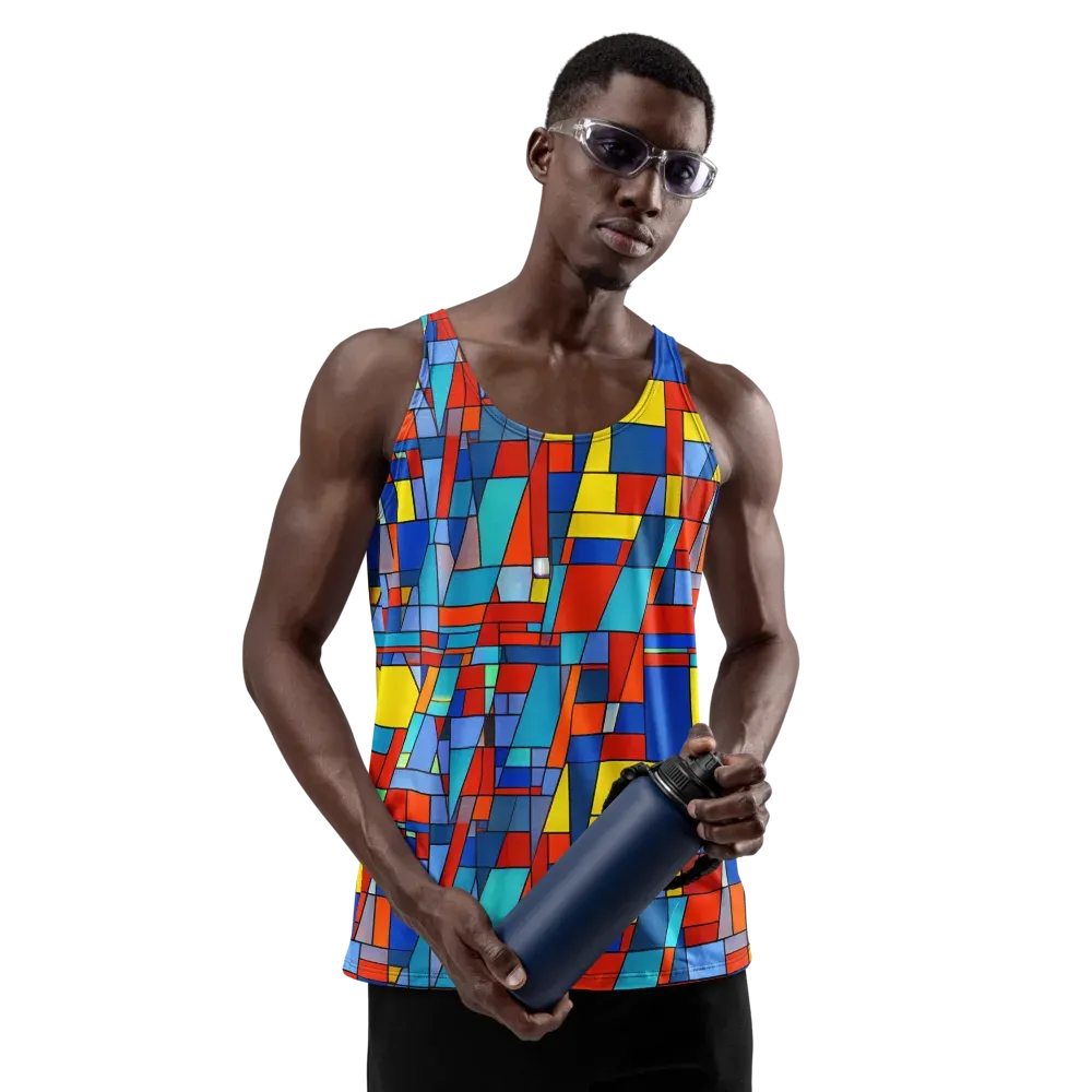 Scarlet Structure on Men's Tank Top — Front