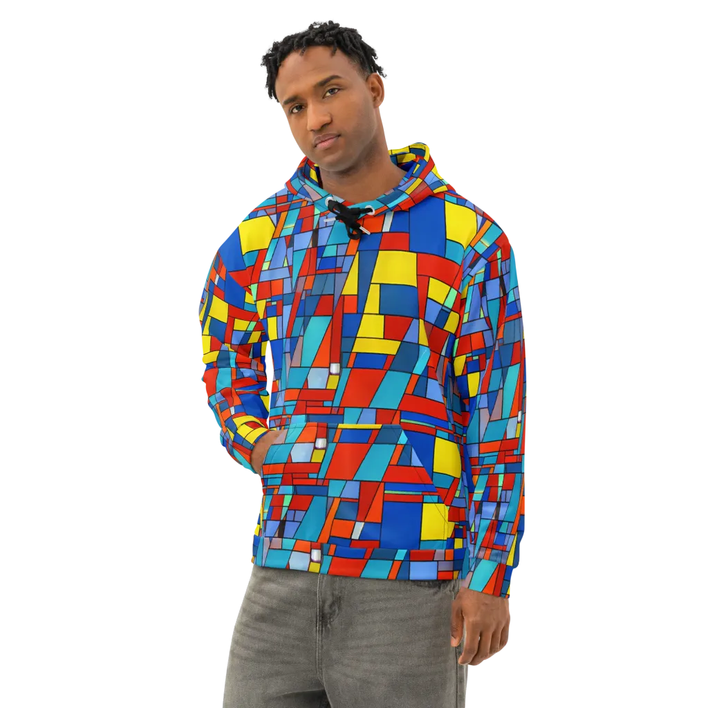 Scarlet Structure on Cotton Hoodie — Left Front