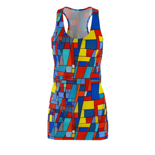 Scarlet Structure on a Racerback Dress
