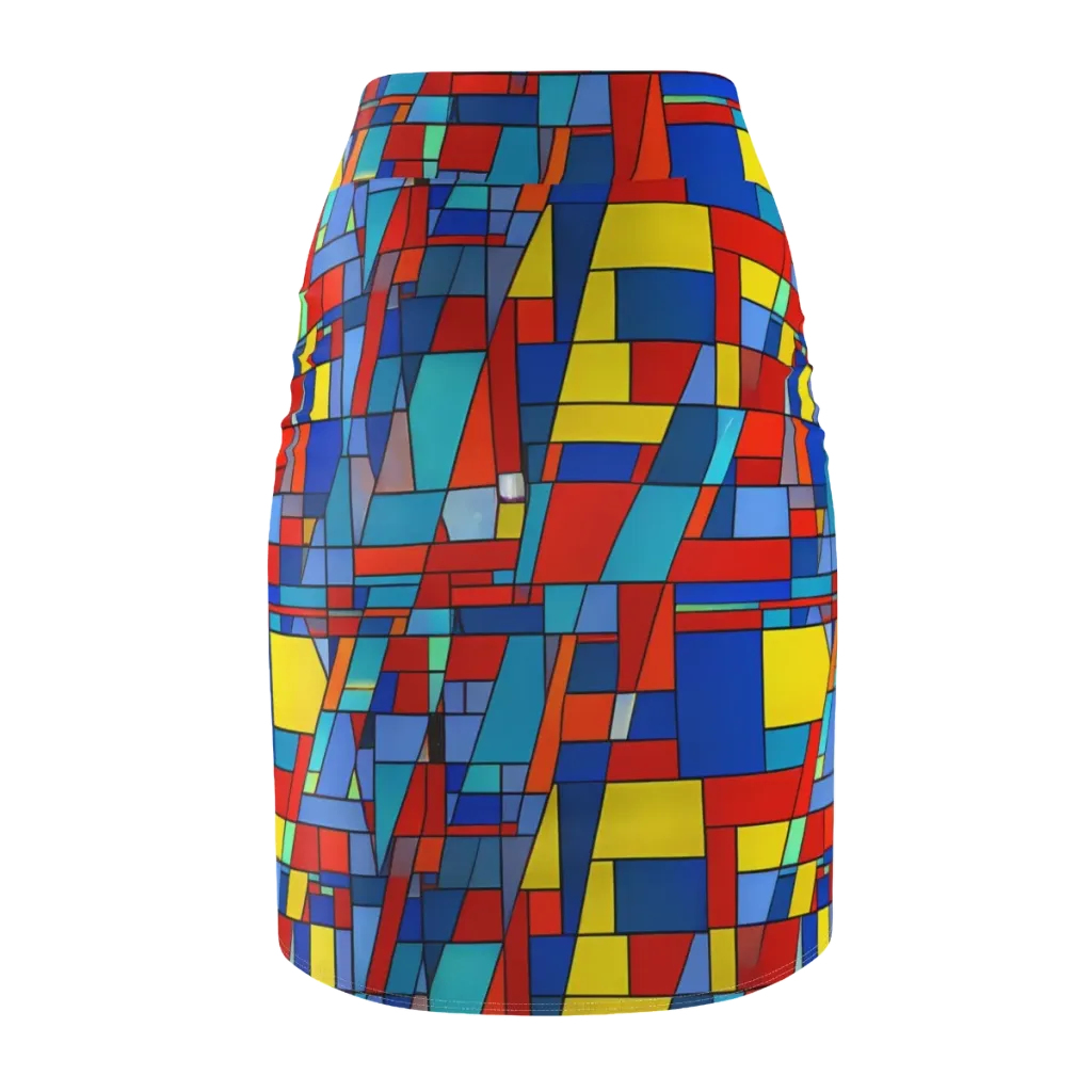 Scarlet Structure on Pencil Skirt — Back
