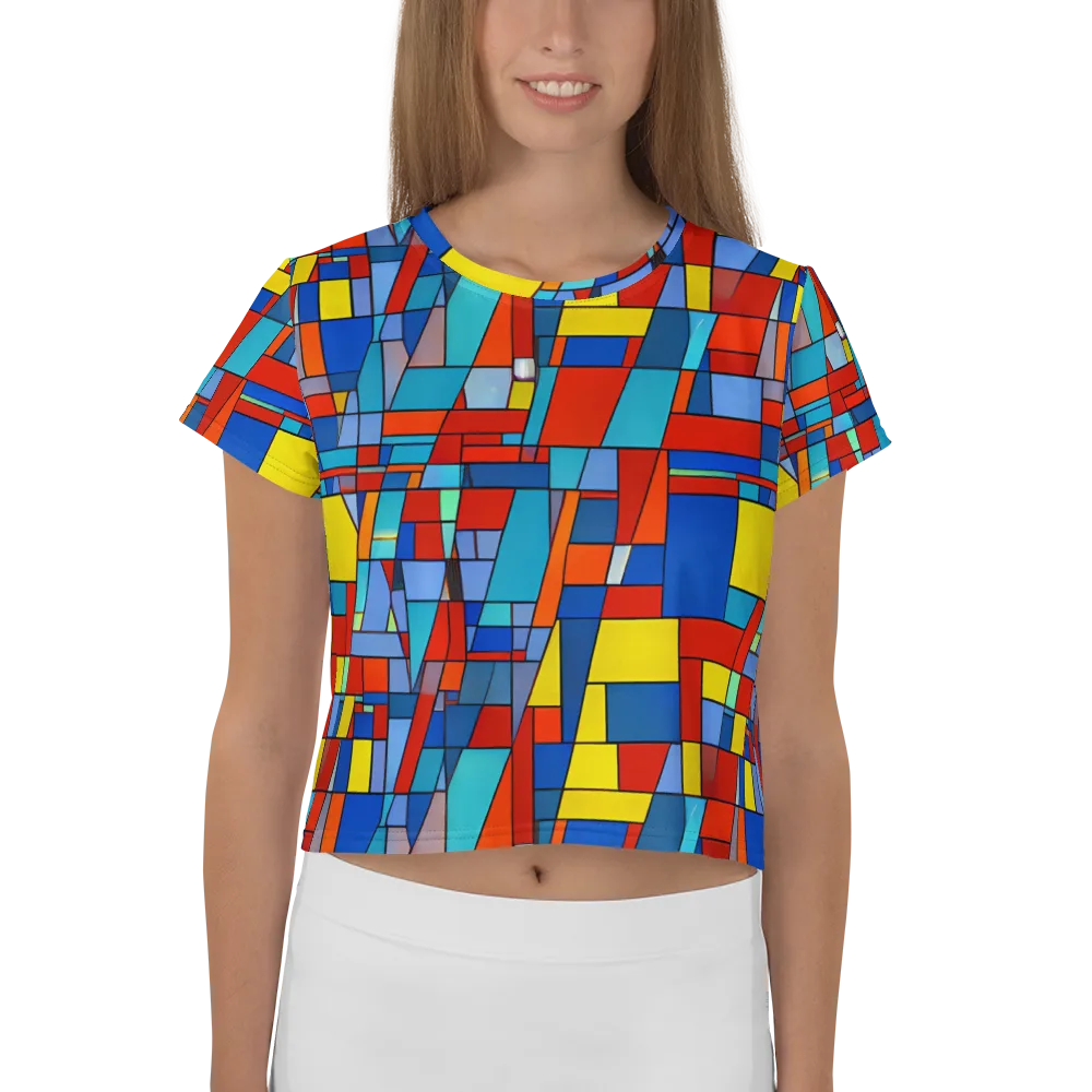 Scarlet Structure on Crop Tee — Front