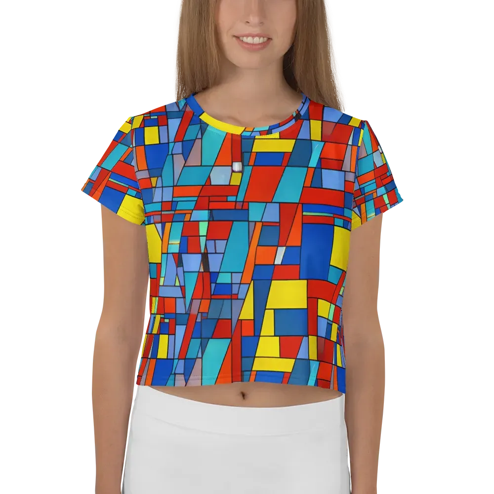 Scarlet Structure on Crop Tee — Front