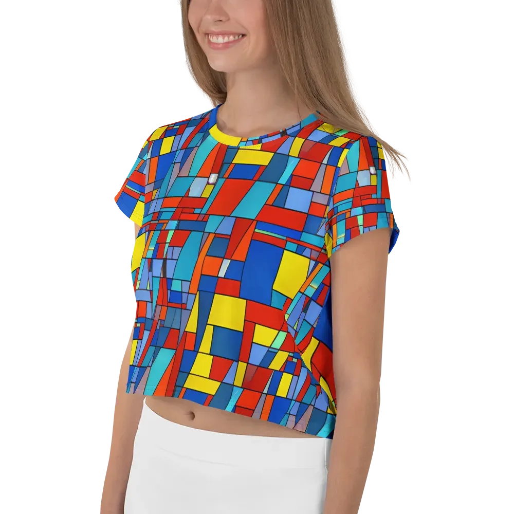 Scarlet Structure on Crop Tee — Left