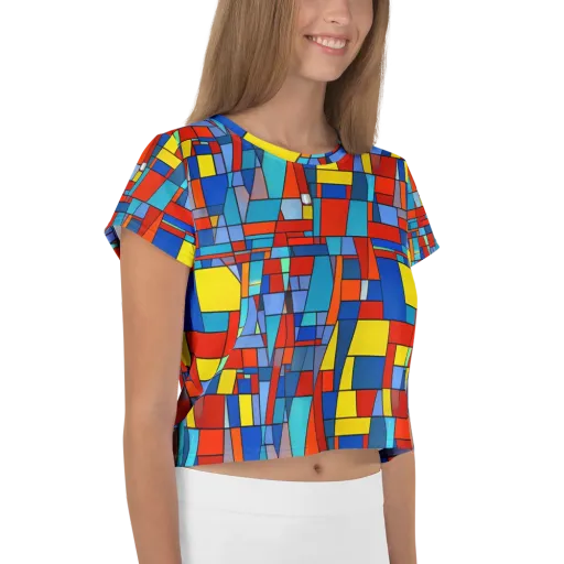 Scarlet Structure on a Crop Tee