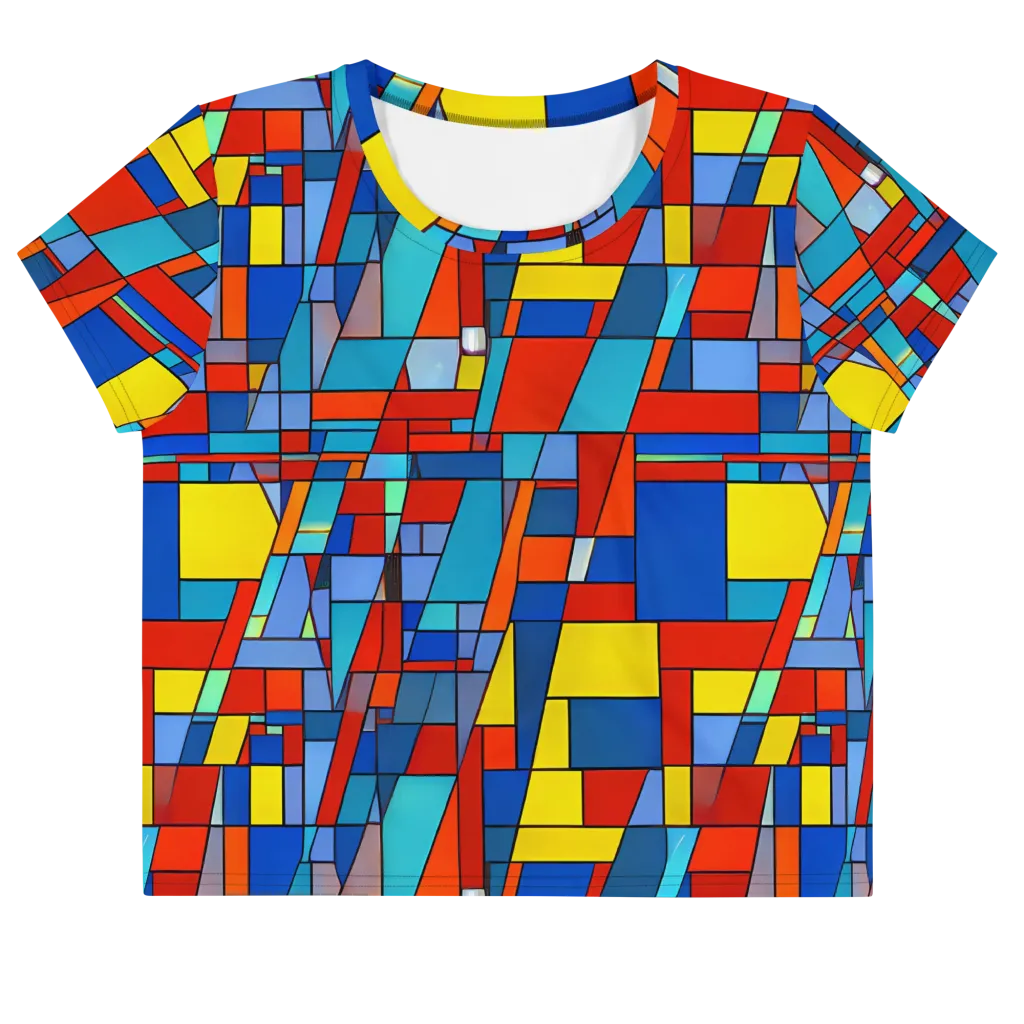 Scarlet Structure on Crop Tee — Front
