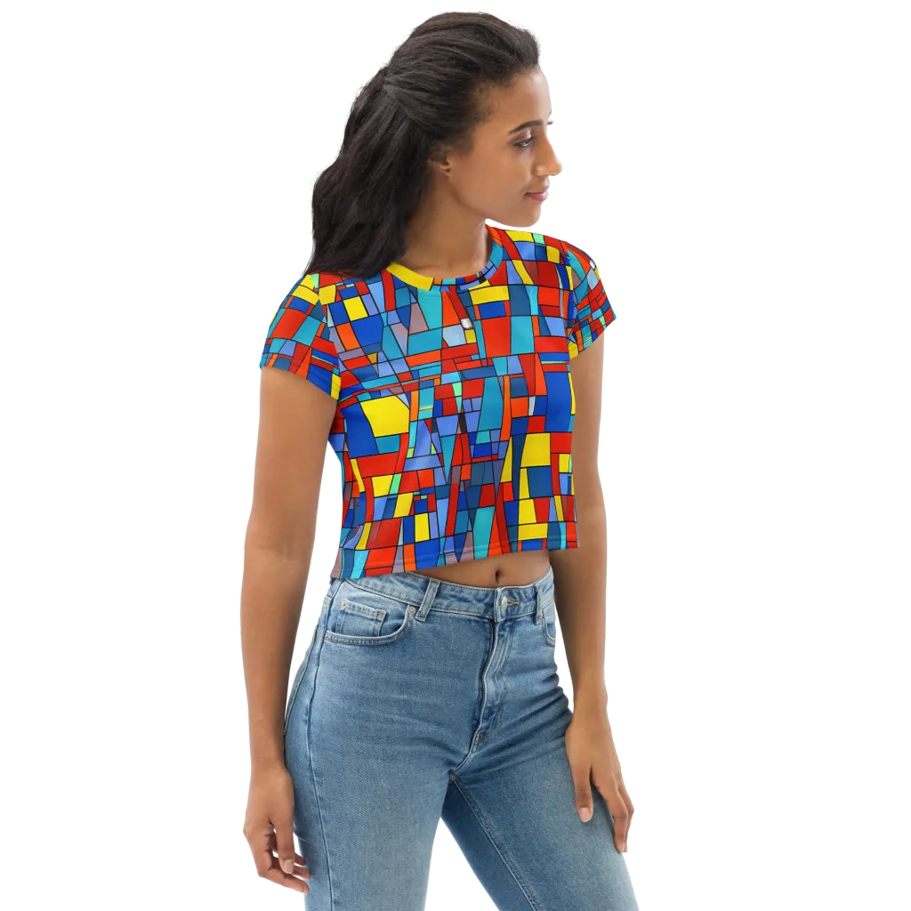 Scarlet Structure on Crop Tee — Right Front