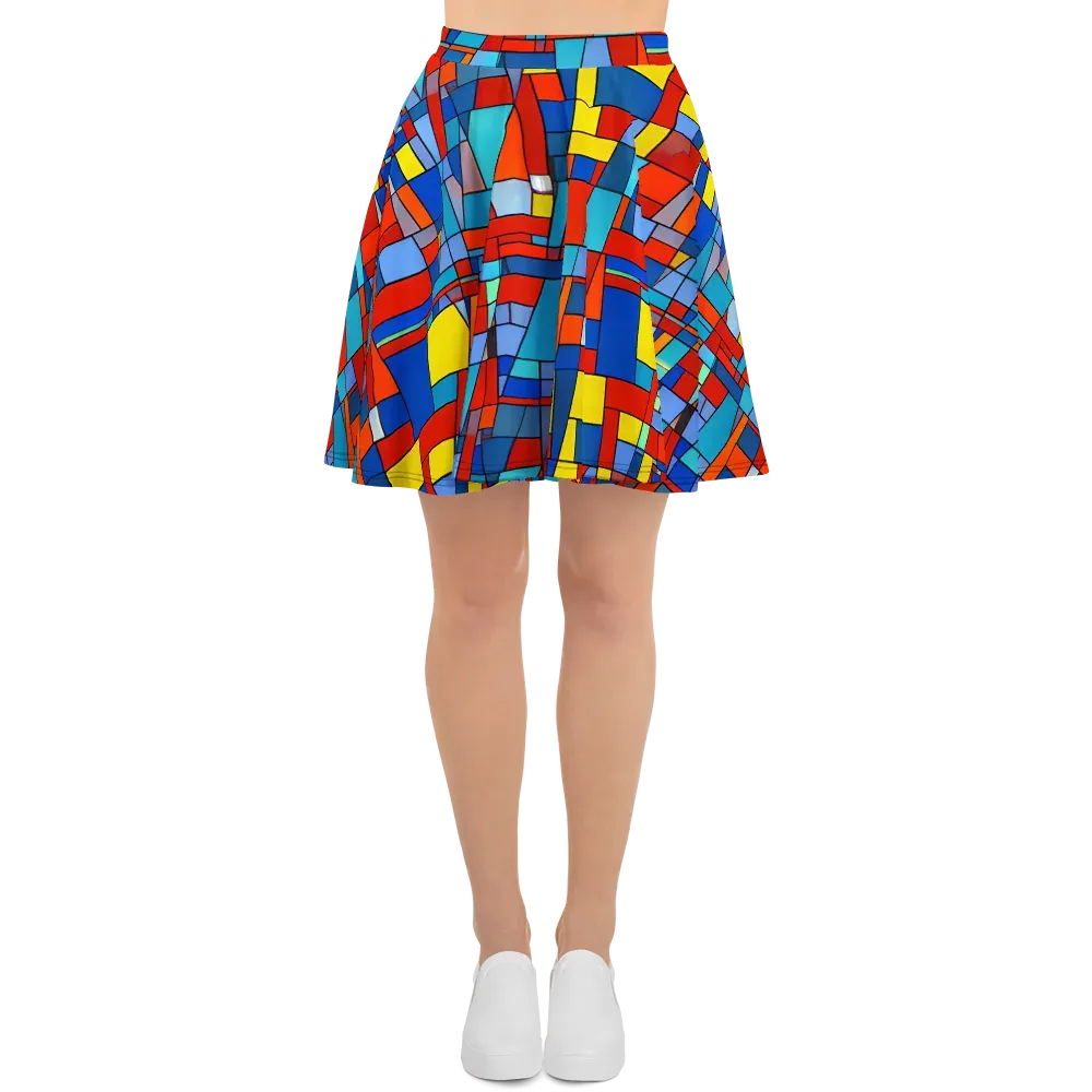 Scarlet Structure on Skater Skirt — Front
