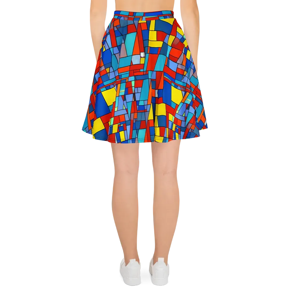 Scarlet Structure on Skater Skirt — Back