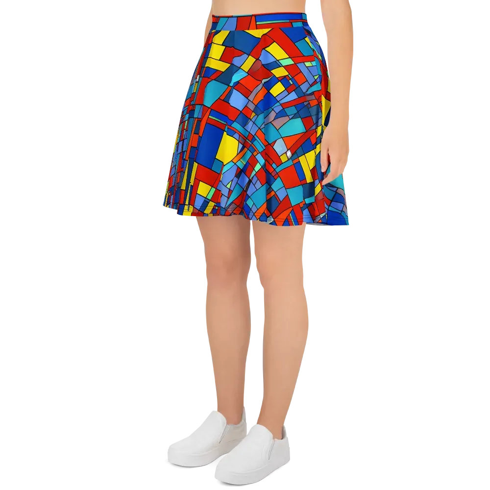 Scarlet Structure on Skater Skirt — Left