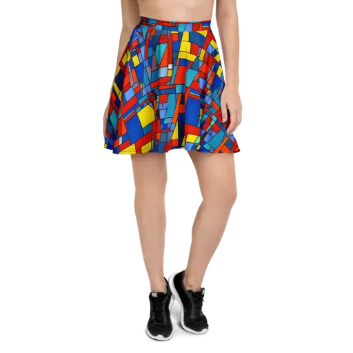 Scarlet Structure on a Skater Skirt