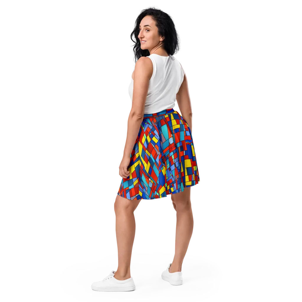 Scarlet Structure on Skater Skirt — Back