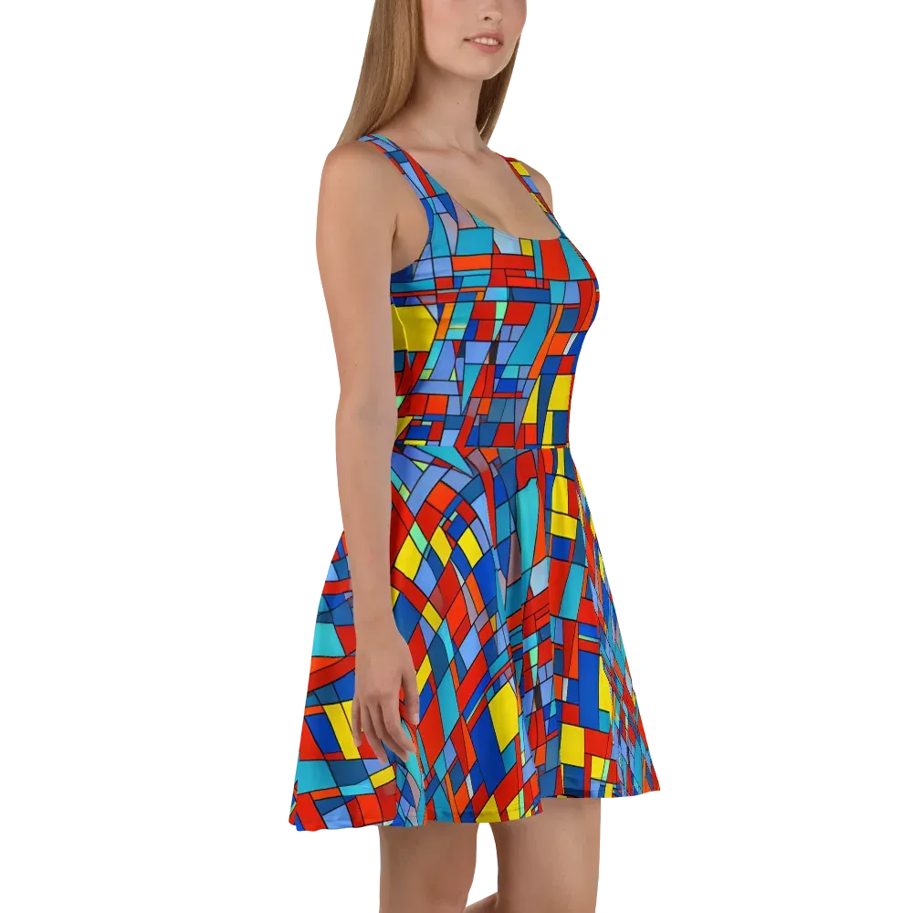 Scarlet Structure on Skater Dress — Right