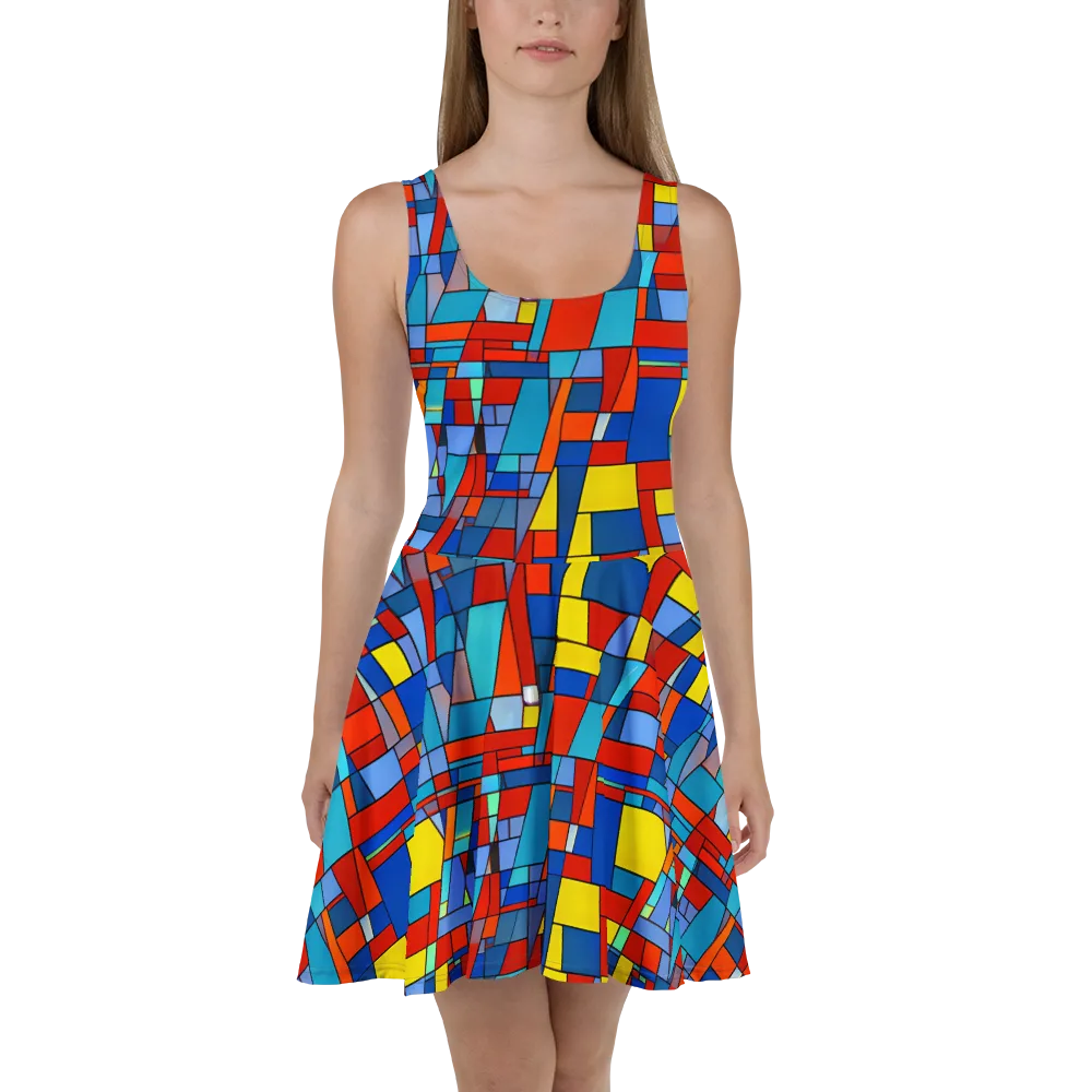 Scarlet Structure on Skater Dress — Front