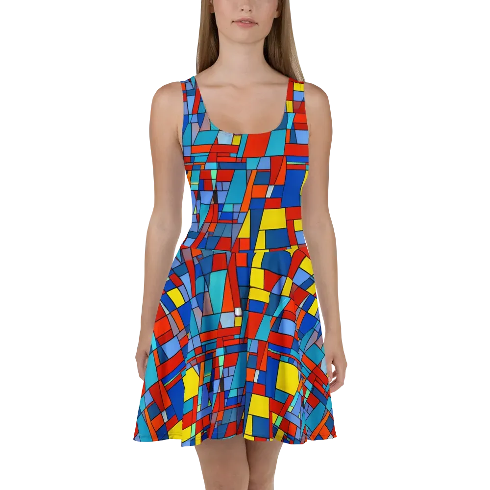 Scarlet Structure on Skater Dress — Front