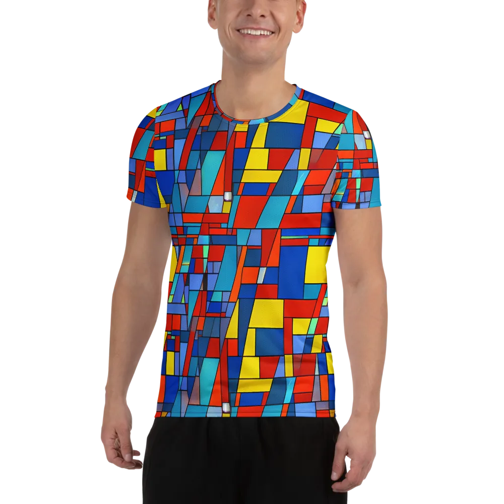 Scarlet Structure on Men's Athletic T-Shirt — Front
