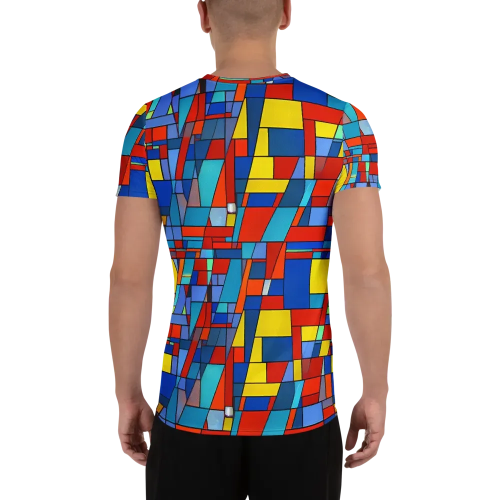 Scarlet Structure on Men's Athletic T-Shirt — Back
