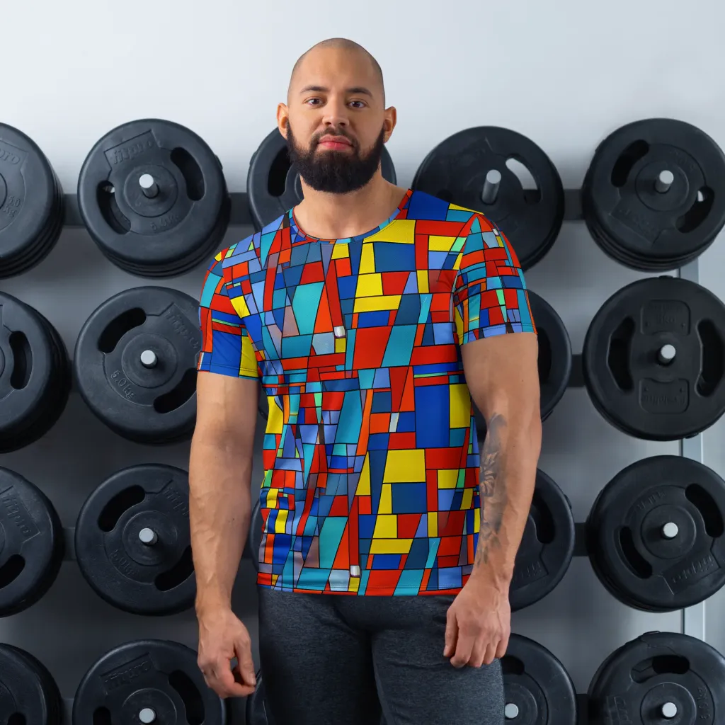 Scarlet Structure on Men's Athletic T-Shirt — Front