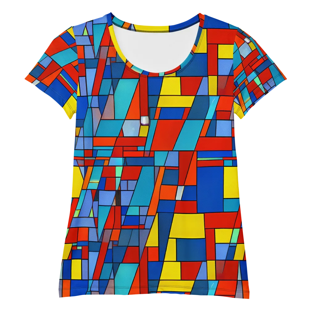 Scarlet Structure on Women's Athletic T-Shirt — Front