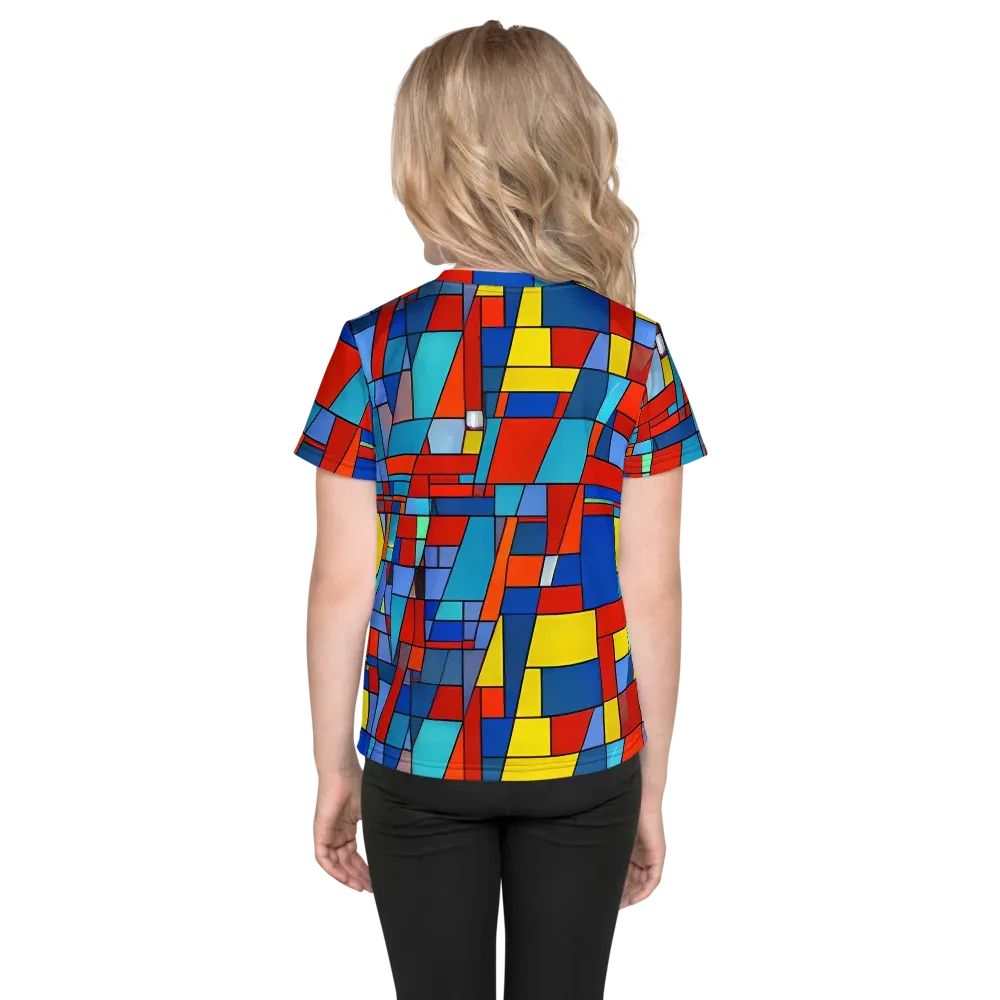 Scarlet Structure on Kids Crew Neck T-Shirt — Back