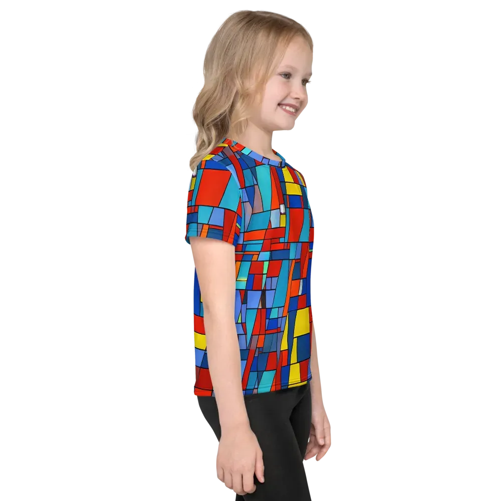 Scarlet Structure on Kids Crew Neck T-Shirt — Right