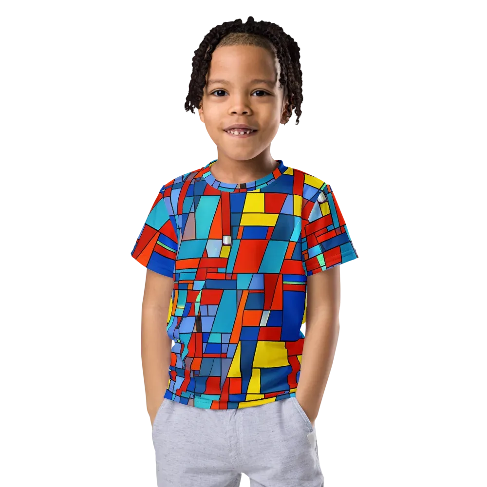 Scarlet Structure on Kids Crew Neck T-Shirt — Front