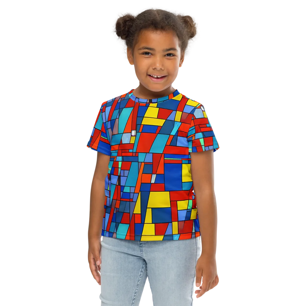 Scarlet Structure on Kids Crew Neck T-Shirt — Front