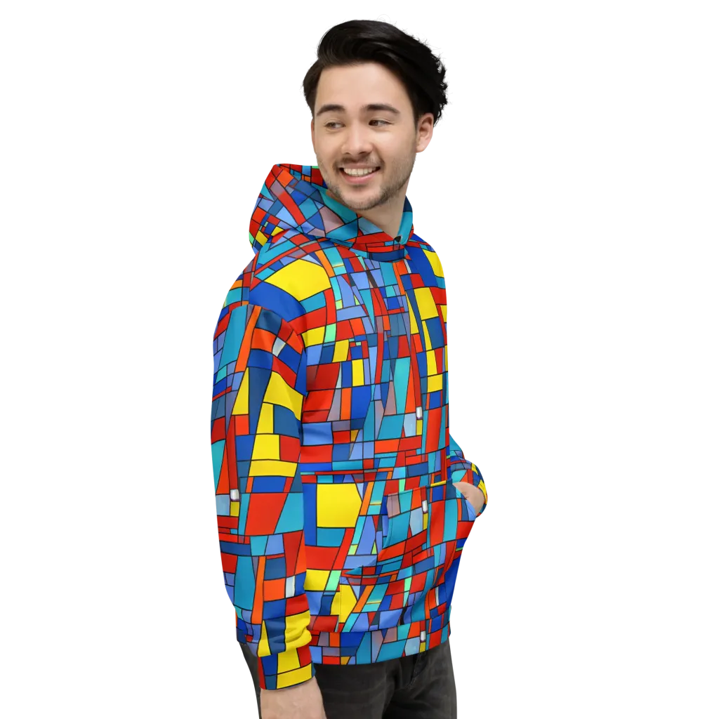 Scarlet Structure on Hoodie — Right