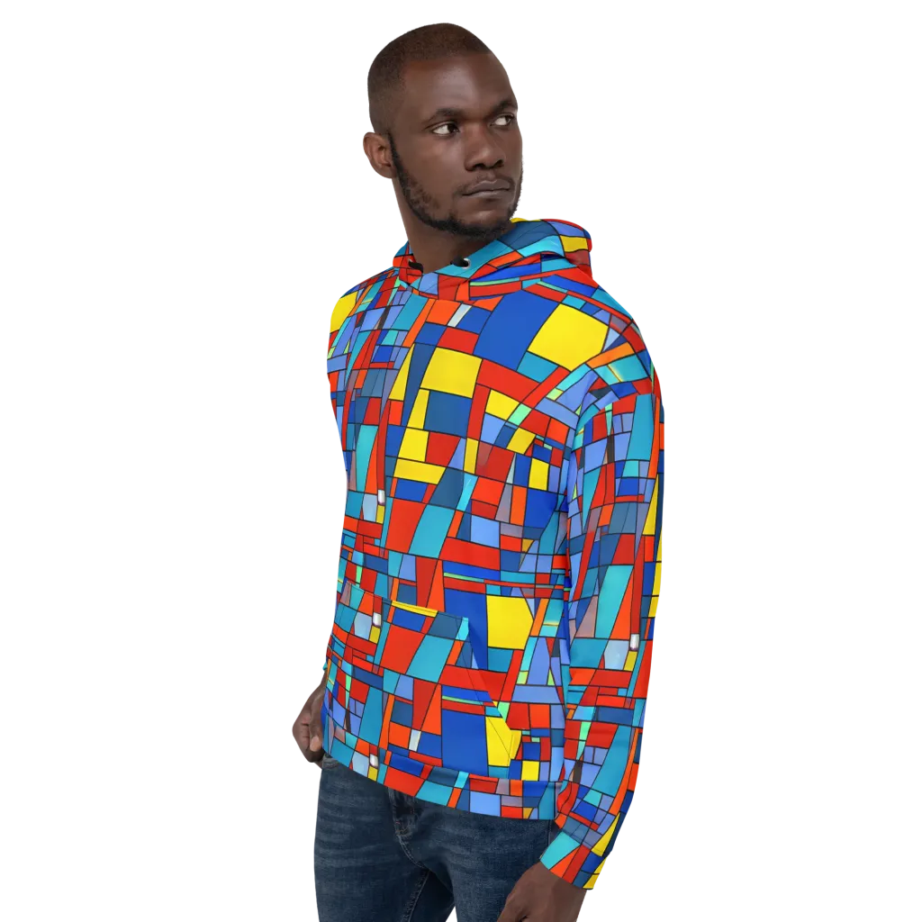 Scarlet Structure on Hoodie — Left