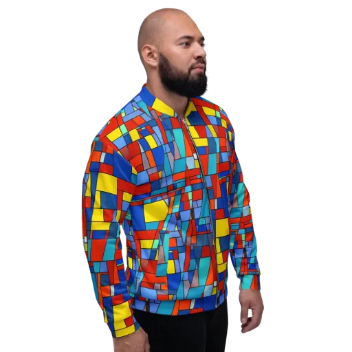 Scarlet Structure on a Bomber Jacket