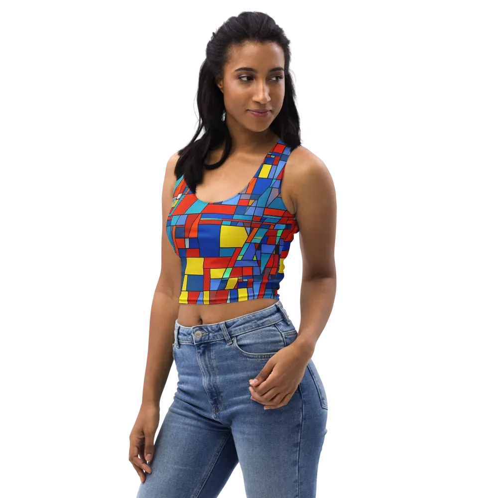 Scarlet Structure on Crop Top — Left Front