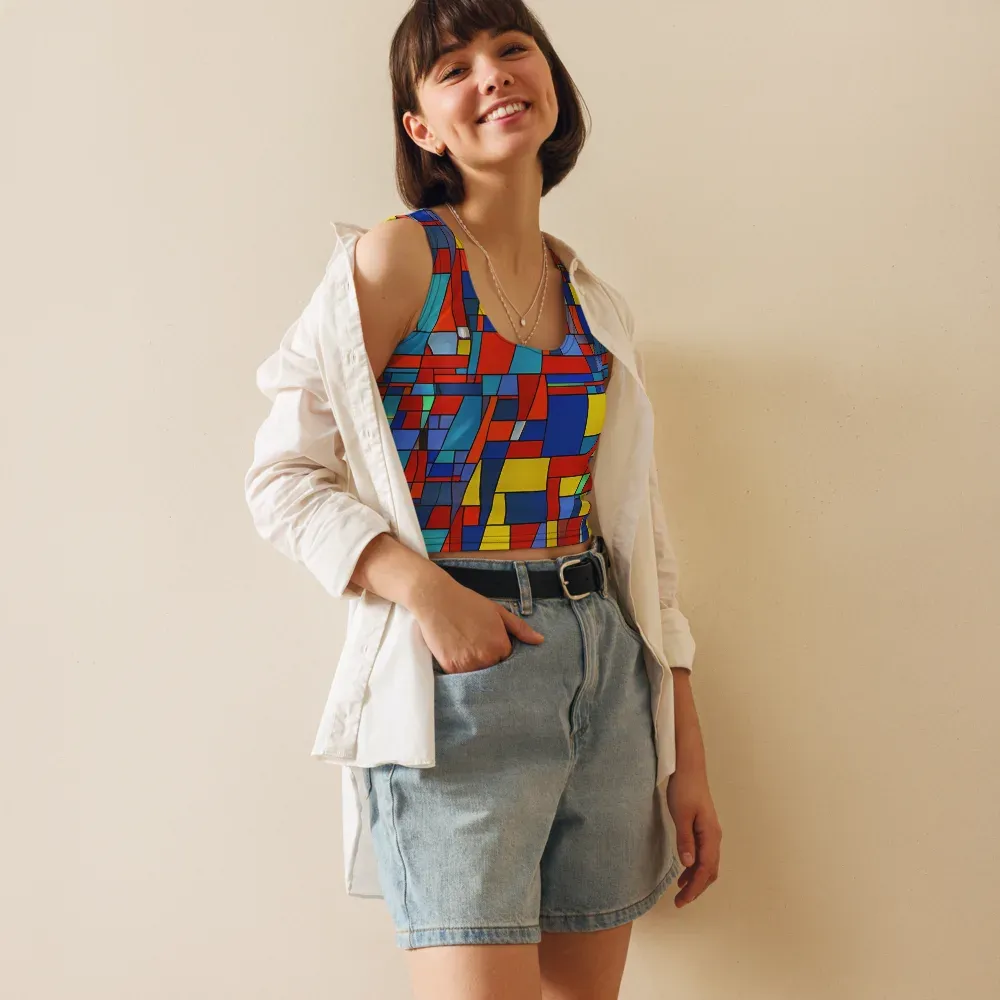 Scarlet Structure on Crop Top — Front