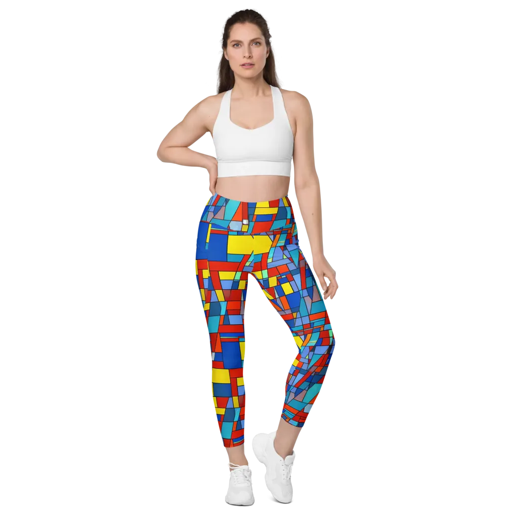 Scarlet Structure on Leggings with Pockets — Front