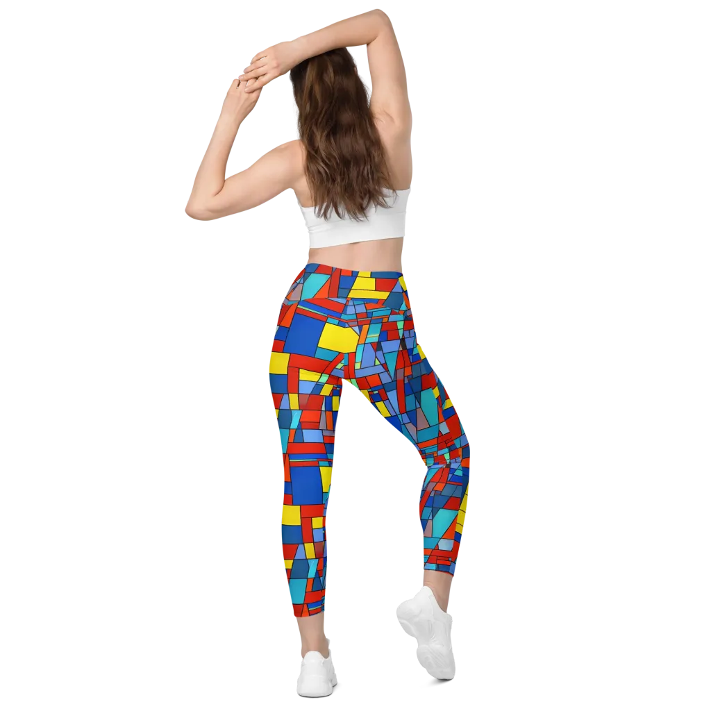 Scarlet Structure on Leggings with Pockets — Back