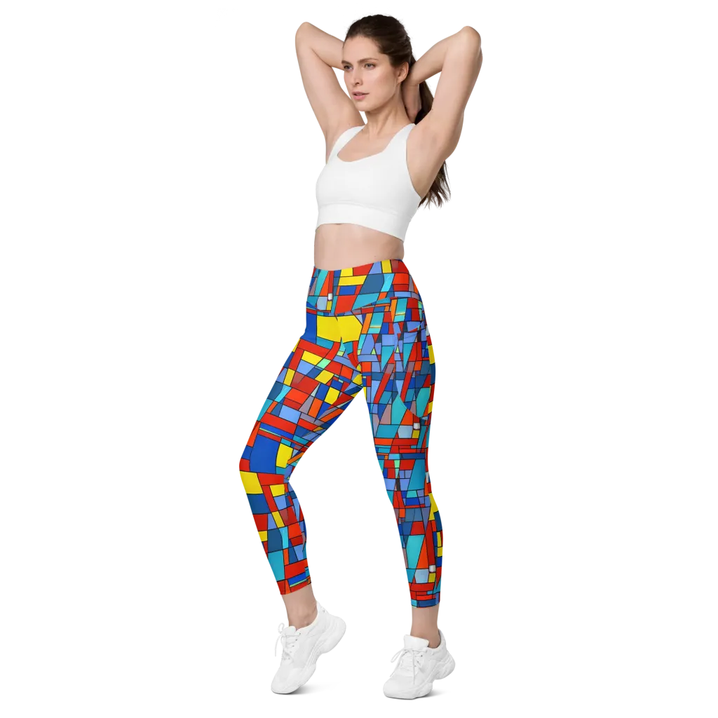 Scarlet Structure on Leggings with Pockets — Left Front