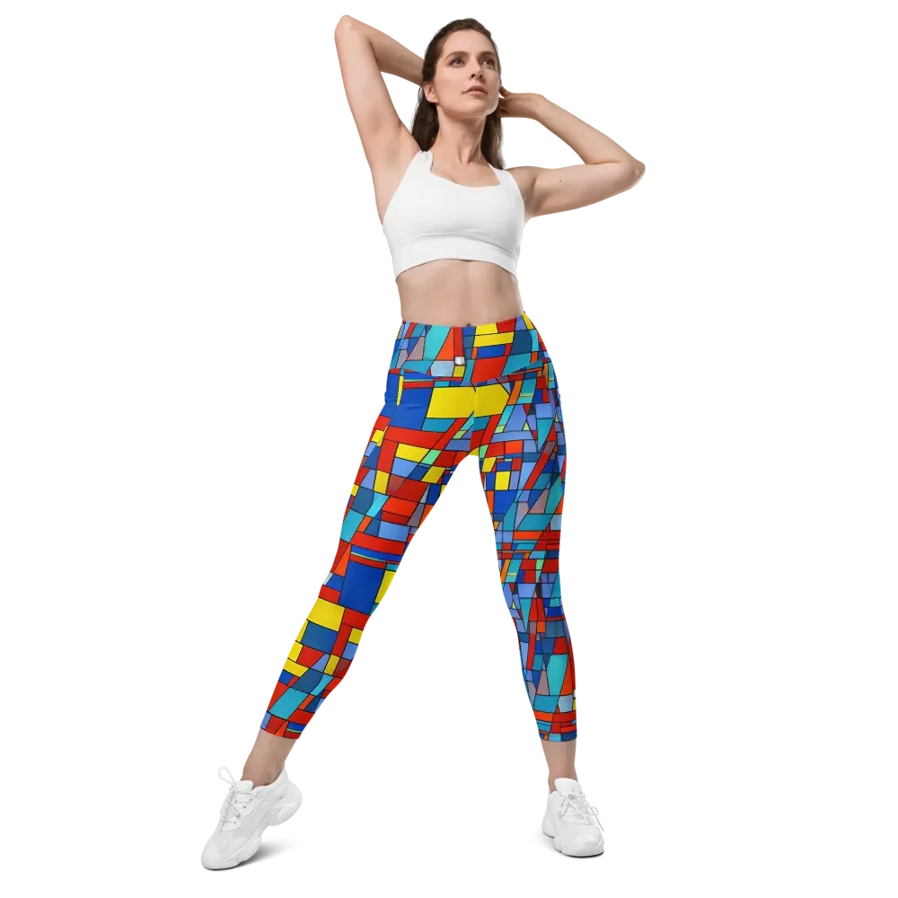 Scarlet Structure on Leggings with Pockets — Front