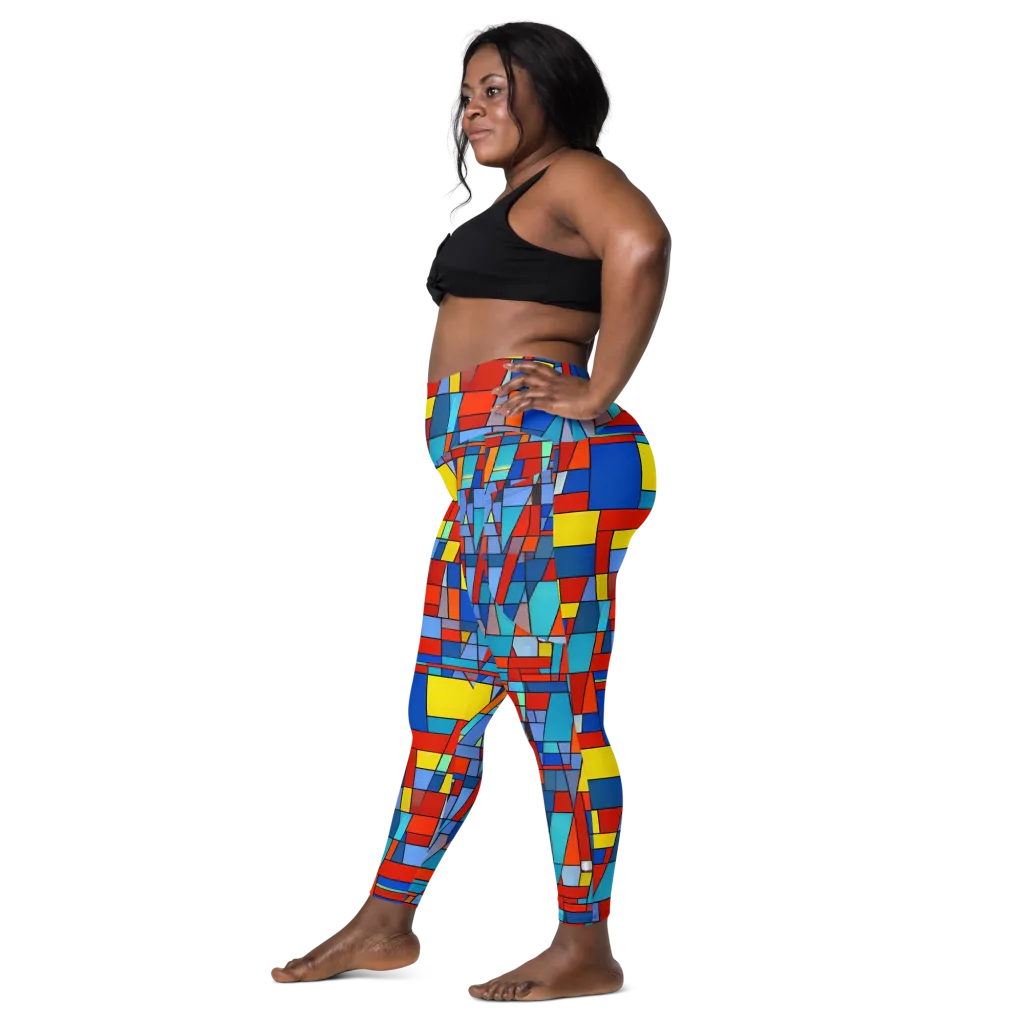 Scarlet Structure on Leggings with Pockets — Left
