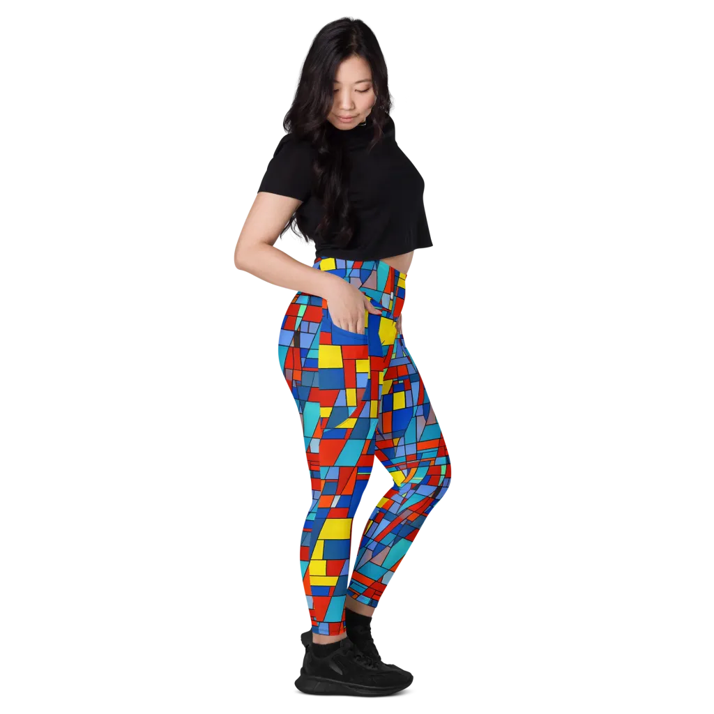 Scarlet Structure on Leggings with Pockets — Right