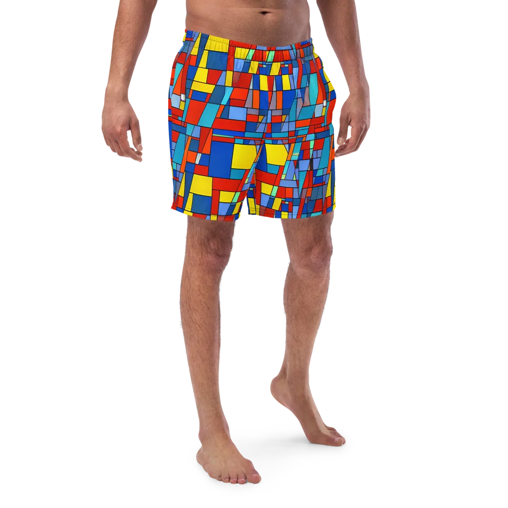 Scarlet Structure on Swim Trunks — Front