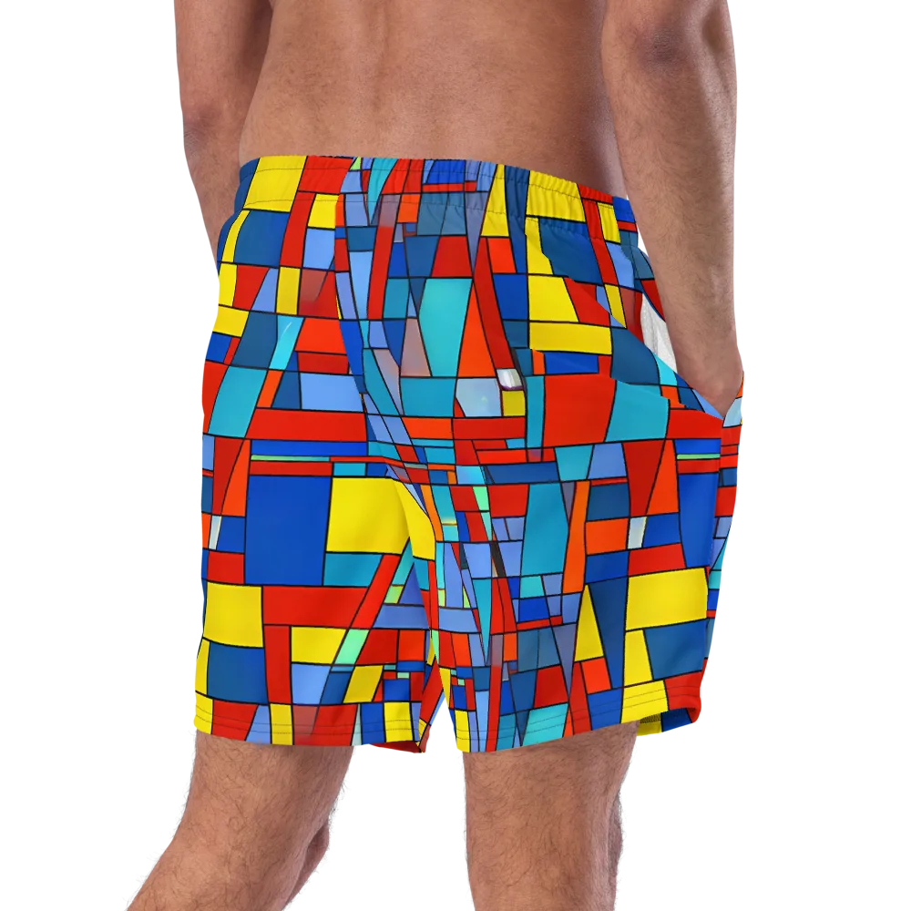 Scarlet Structure on Swim Trunks — Right Back
