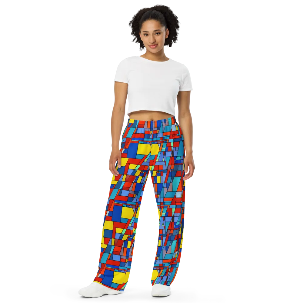Scarlet Structure on Wide-Leg Pants — Front