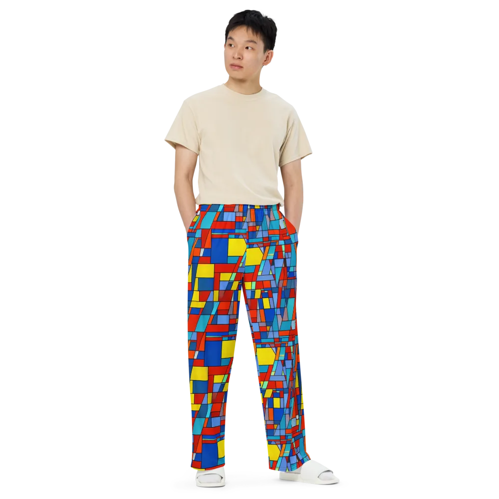 Scarlet Structure on Wide-Leg Pants — Front