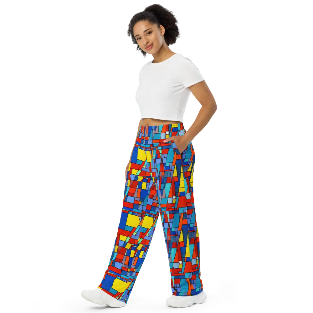 Scarlet Structure on Wide-Leg Pants — Left Front