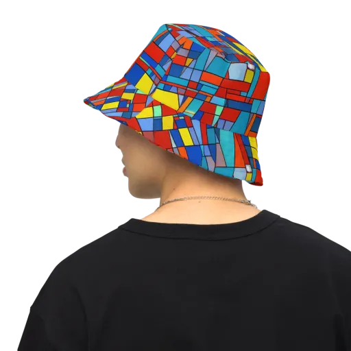Scarlet Structure on a Reversible Bucket Hat